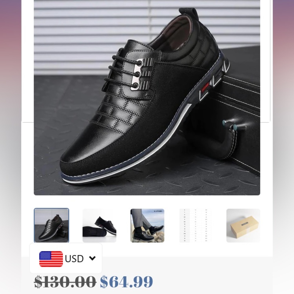 Never worn, Men’s size 12 trendy black Oxfords - comfortable!